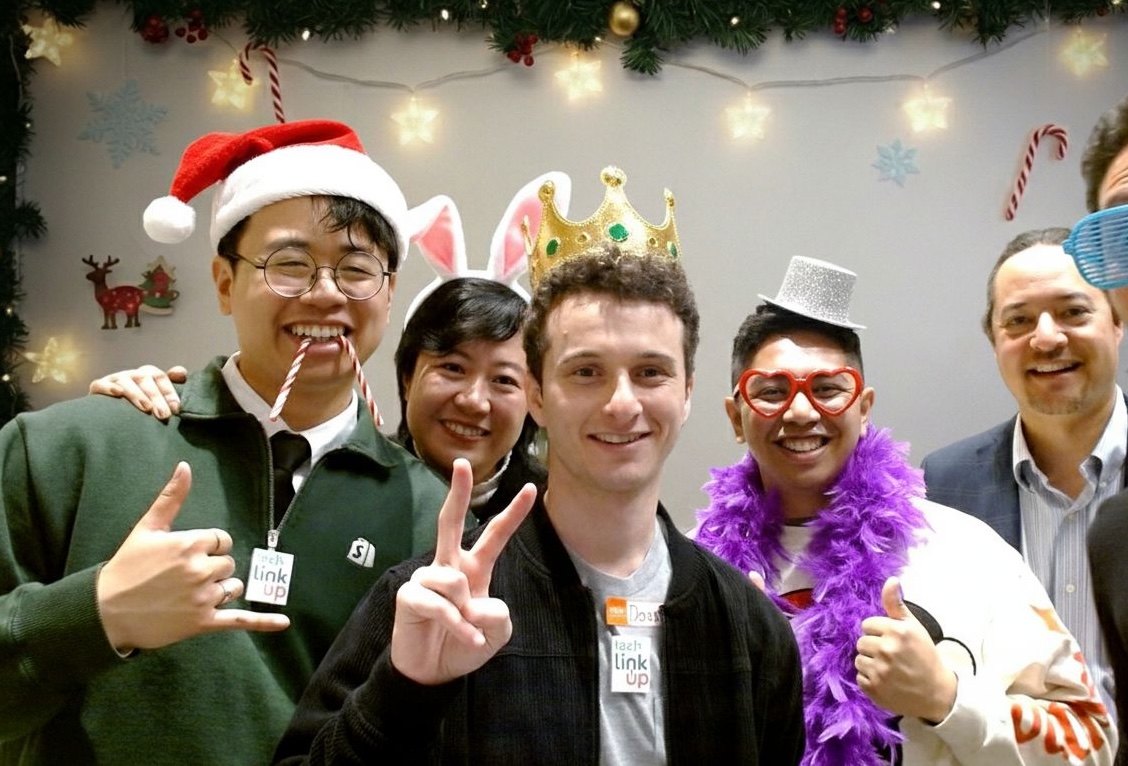 Sample AI-transformed group photos from the event